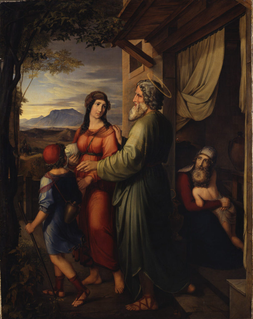 Moritz Daniel Oppenheim, Die Verstoßung der Hagar, 1824, Kunstpalast, Düsseldorf, Inv.-Nr. M 42 ...