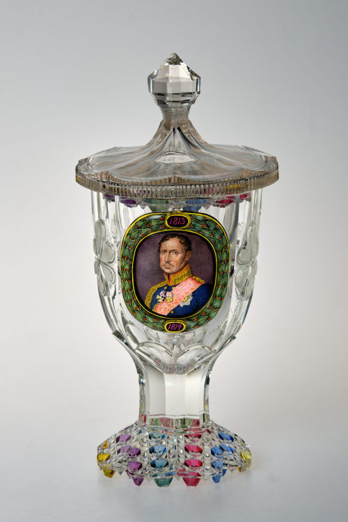 Wilhelm II., Preußen, Kaiser (Dargestellt), Deckelpokal mit Porträt König Wilhelms II. von Preußen, 1836