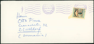 Korrespondenz von Gillo Dorfles an Otto Piene