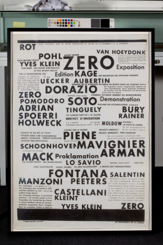ZERO.Edition Exposition demonstration. Galerie Schmela, Düsseldorf, 05.07.1961