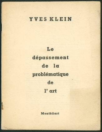 Le dépassement de la problématique de l'art