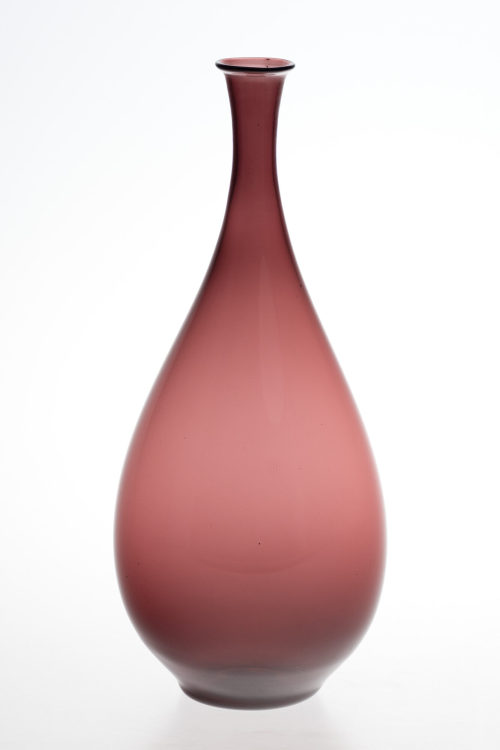 Venini & C. (Hersteller*in), Violette Flaschenvase, 1938