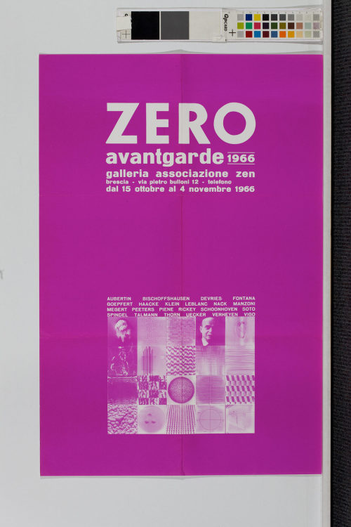 Galleria Associazione Zen, Brescia (Beteiligte Institution), ZERO avantgarde 1966. Galleria Associazione Zen, Brescia, 15.10-04.11.1966, 1966