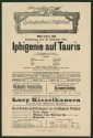 Theaterzettel zur Aufführung von "Iphigenie auf Tauris" von Johann Wolfgang von Goethe, Schausp ...