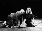 Manuela Alphons (Iphigenie) und Edgar Walter (Thoas) in "Iphigenie auf Tauris" von Johann Wolfg ...