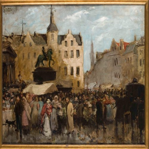 Jacobus Leisten (Künstler*in), Marktplatz zu Düsseldorf, 1879