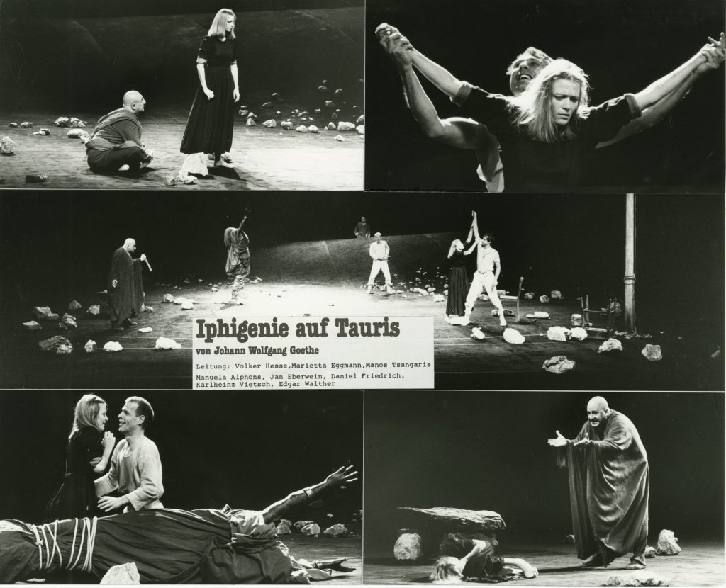 Collage Goethe: Iphigenie auf Tauris, Düsseldorfer Schauspielhaus 4. Dezember 1982