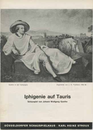 Programmheft zu "Iphigenie auf Tauris" von Johann Wolfgang von Goethe, Düsseldorfer Schauspielh ...