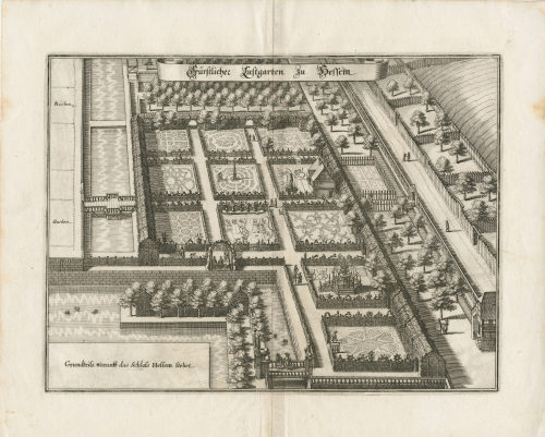 Matthaeus Merian der Ältere (Vorlage von), Grundtriss. Warauff das Schloss Hessem stehet, 1654