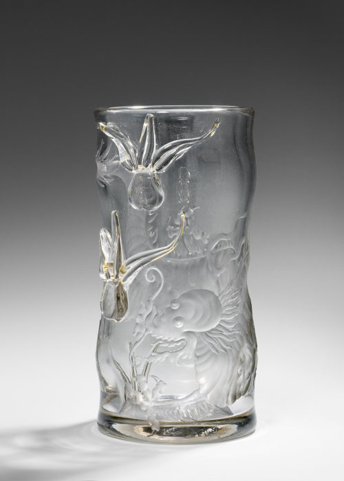 Escalier de Cristal (Vertrieb), Vase mit chinesischem Drachen, um 1885