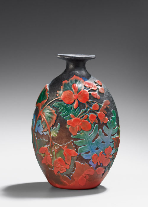 Muller Frères (Ausführung), Vase mit roten Begonien, um 1919–1925