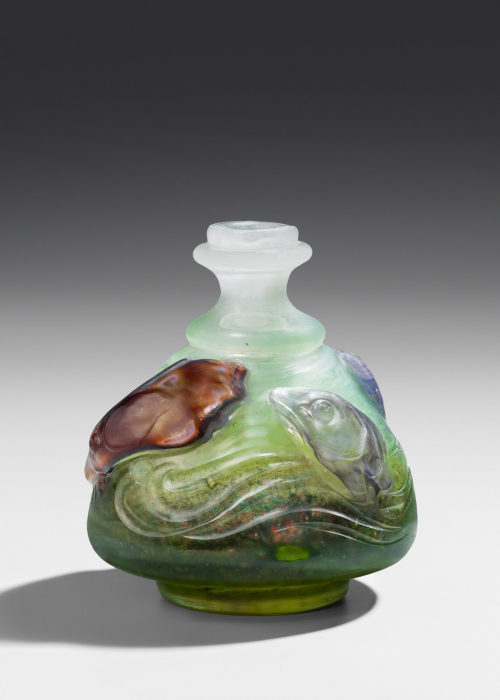 Émile Gallé (Entwurf), Vase mit Fischen, ca. 1899/1900