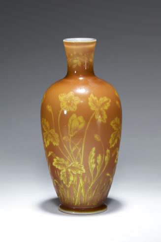 Vase mit Dekor: Wiesenblumen und Gräser