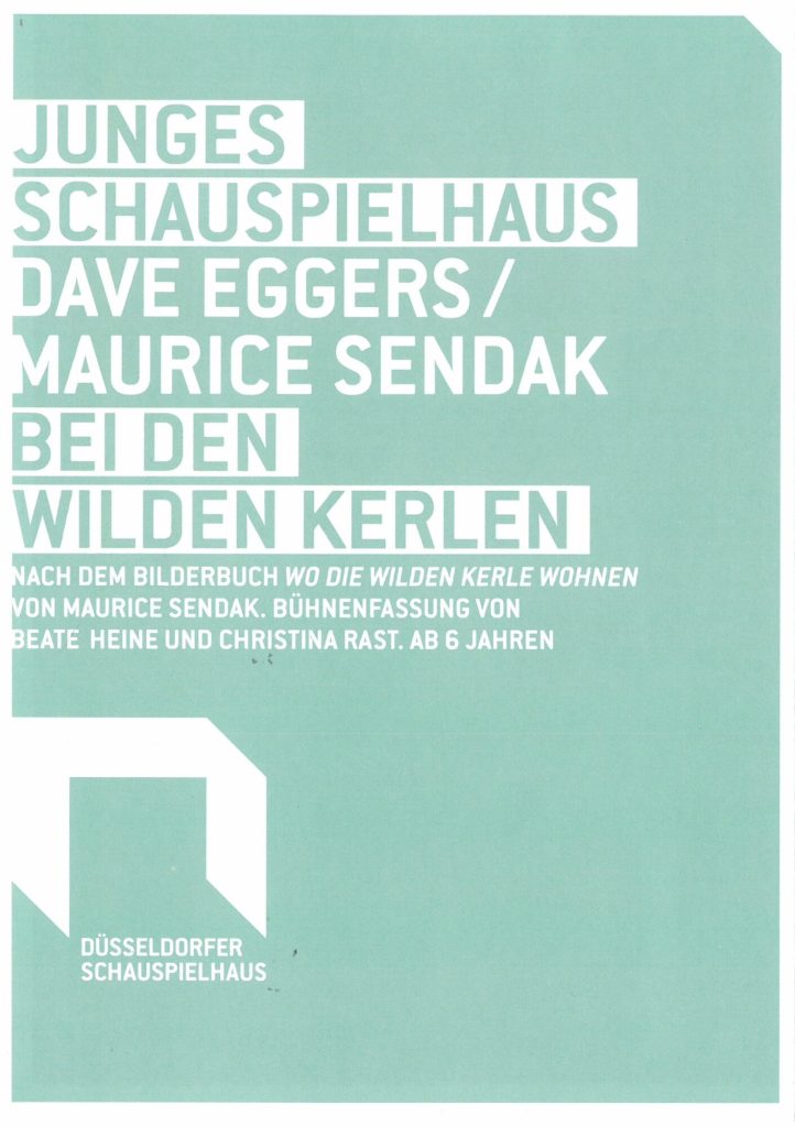 Programmheft zu "Bei den wilden Kerlen" nach dem Bilderbuch von Maurice Sendak. Düsseldorf, 21. ...