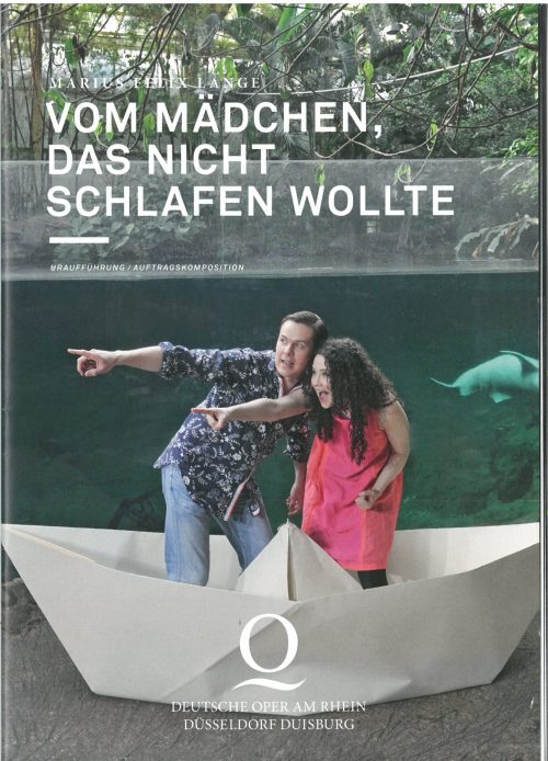 Programmheft zu "Vom Mädchen, das nicht schlafen wollte" von Marius Felix Lange, Uraufführung a ...