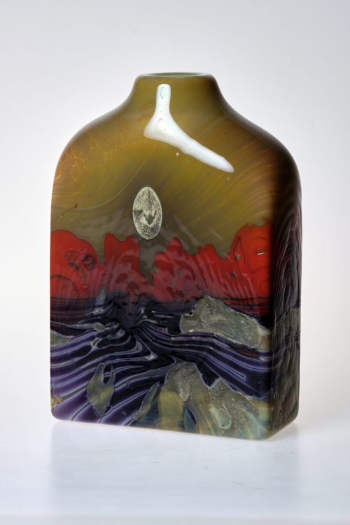 Jack Ink (Künstler*in), Vase mit Landschaft, um 1979/80