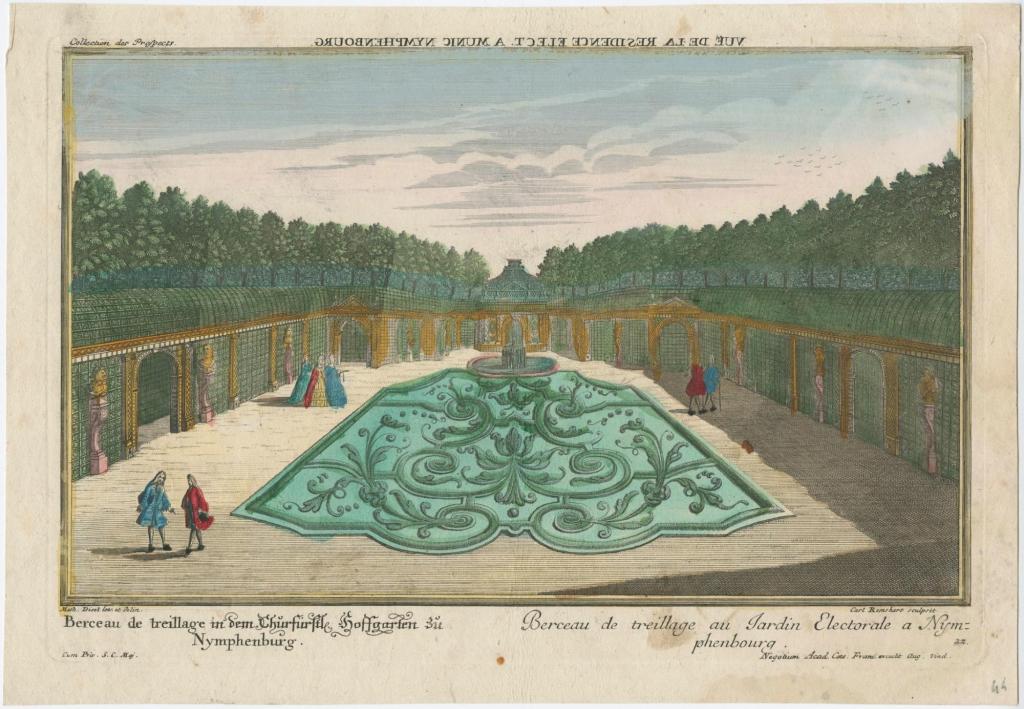 Berceau de treillage in dem Churfürstl. Hoffgarten zu Nymphenburg.