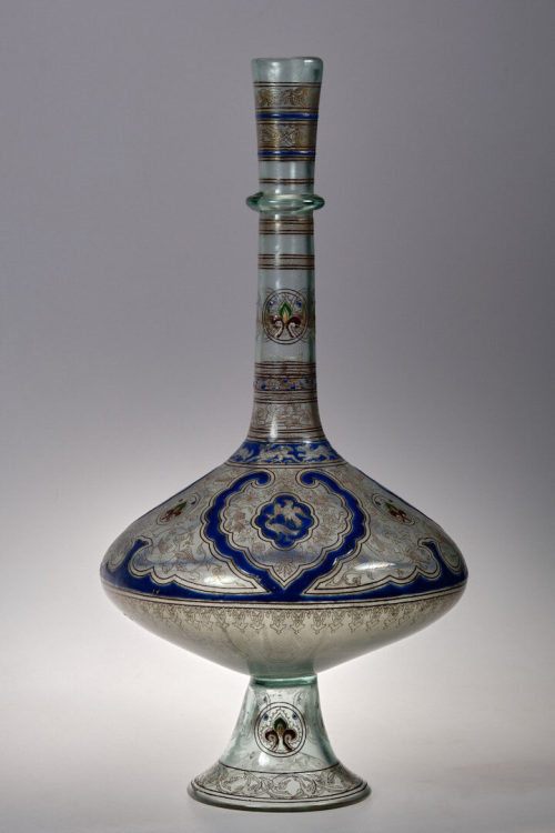 Philippe-Joseph Brocard (Ausführung), Emailbemalte Flaschenvase im orientalischen Stil, 1869