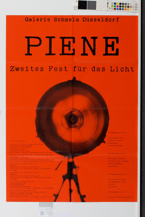 Galerie Schmela (Beteiligte Institution), Piene. Zweites Fest für das Licht. Galerie Schmela, Düsseldorf, ab 11.11.1966, 1966