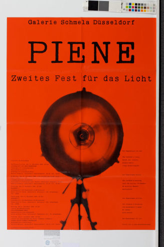 Piene. Zweites Fest für das Licht. Galerie Schmela, Düsseldorf, ab 11.11.1966