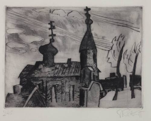 Karl Schmidt-Rottluff (Künstler*in), Russische Kirche, 1924