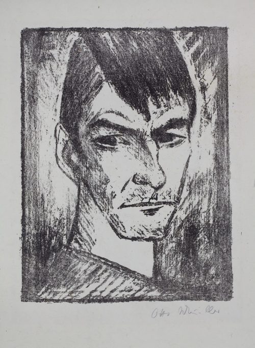 Otto Mueller (Künstler*in), Selbstbildnis nach rechts II, 1921/1922