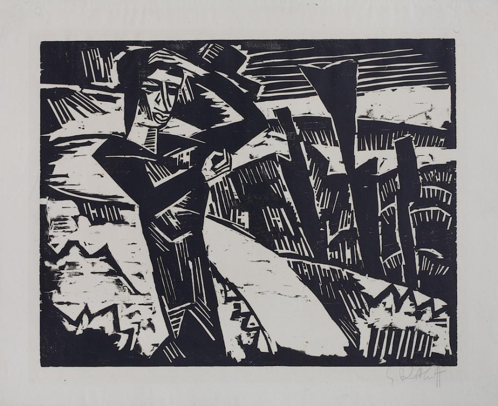 Frau in den Dünen, 1914, Karl Schmidt-Rottluff