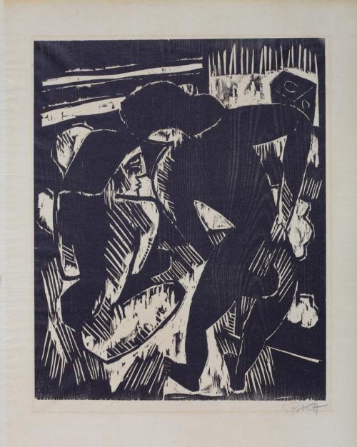 Karl Schmidt-Rottluff (Künstler*in), Akte im Atelier, 1914