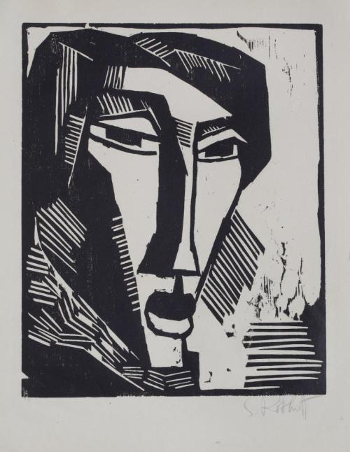 Karl Schmidt-Rottluff (Künstler*in), Weiblicher Kopf (Bildnis Bertie Rosenberg), 1915