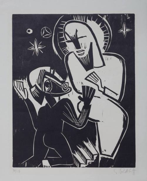 Karl Schmidt-Rottluff (Künstler*in), Christus und Nicodemus, 1919