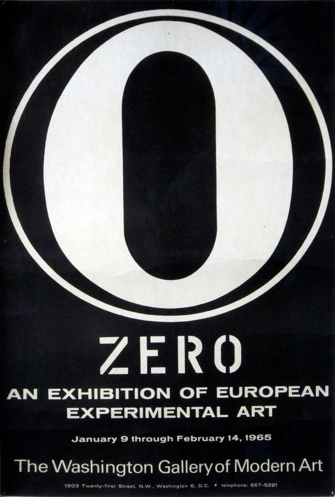 ZERO: An Exhibition of European Experimental Art. The Washington Gallery of Modern Art