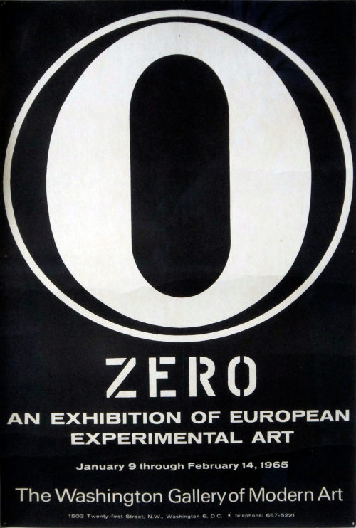 The Washington Gallery of Modern Art (Beteiligte Institution), ZERO: An Exhibition of European Experimental Art. The Washington Gallery of Modern Art, 1965