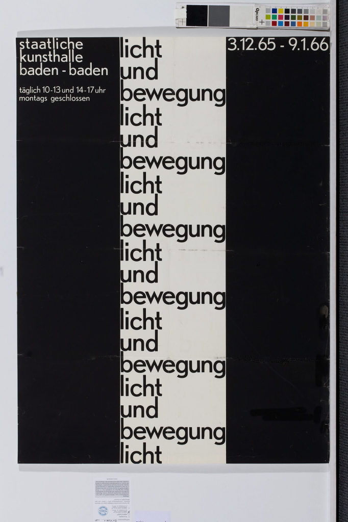 Licht und Bewegung. Staatliche Kunsthalle Baden-Baden, 03.12.1965-09.01.1966