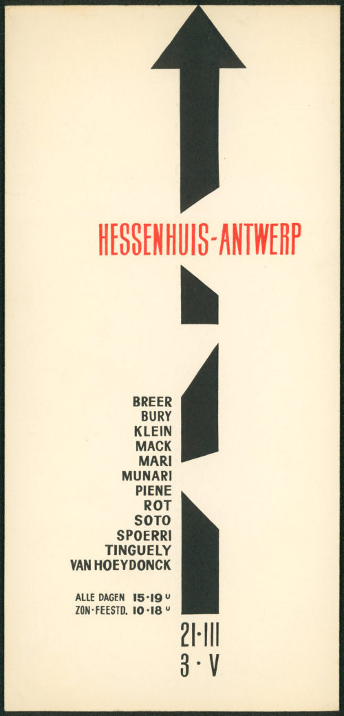 G 58 - Hessenhuis (Beteiligte Institution), Vision in Motion. Hessenhuis, Antwerpen, 21.03.-03.05.1959, 1959