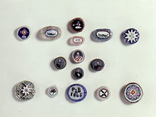 Giacomo Franchini (Entwurf), Mosaikglas-Scheibchen (murrine), zwischen 1845 und ca. 1862