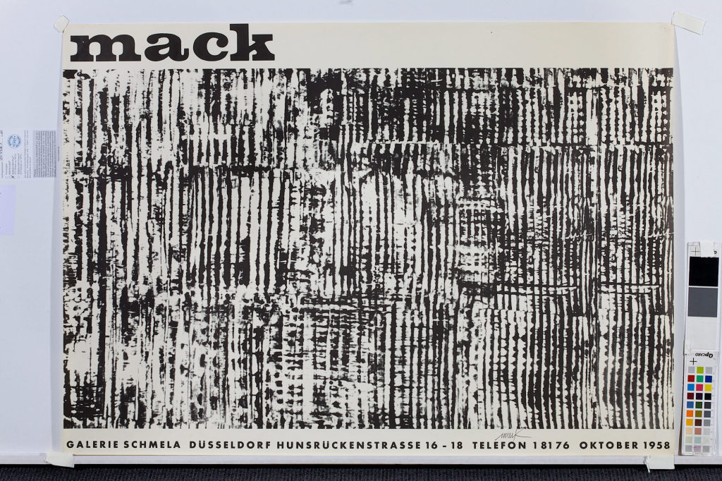 Mack. Galerie Schmela Düsseldorf, Oktober 1958