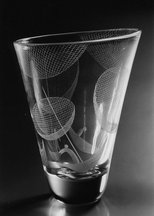 Vicke Lindstrand (Entwurf), Vase mit Booten und Fischern, 1951/1952