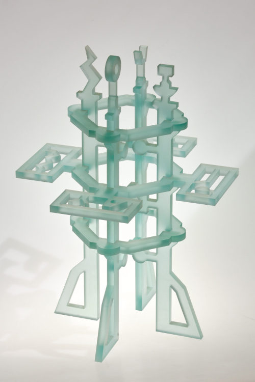 Rob Knottenbelt (Entwurf), Glasskulptur "Towerzero", 1991