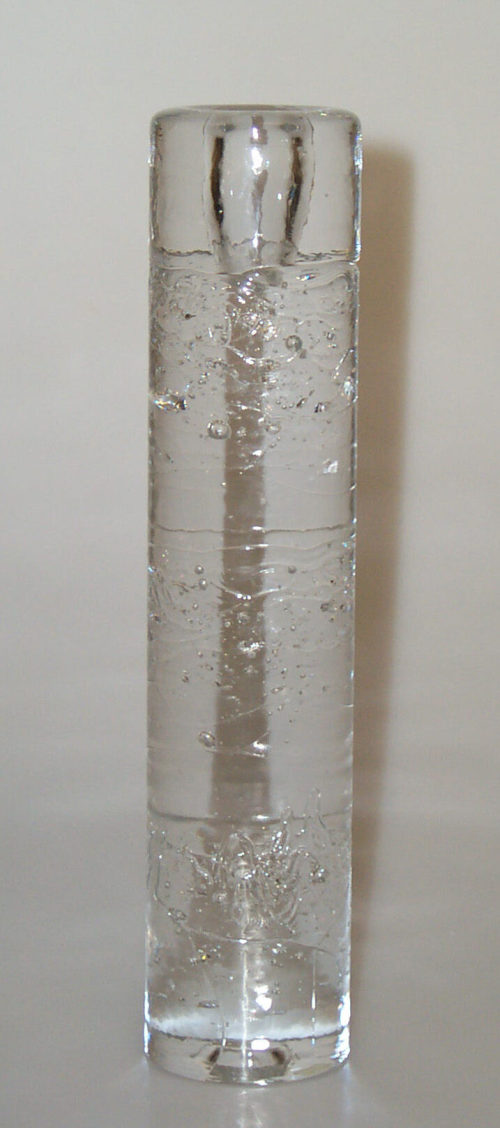 Tapio Wirkkala (Entwurf), Kerzenhalter aus farblosem Glas, um 1950–1960