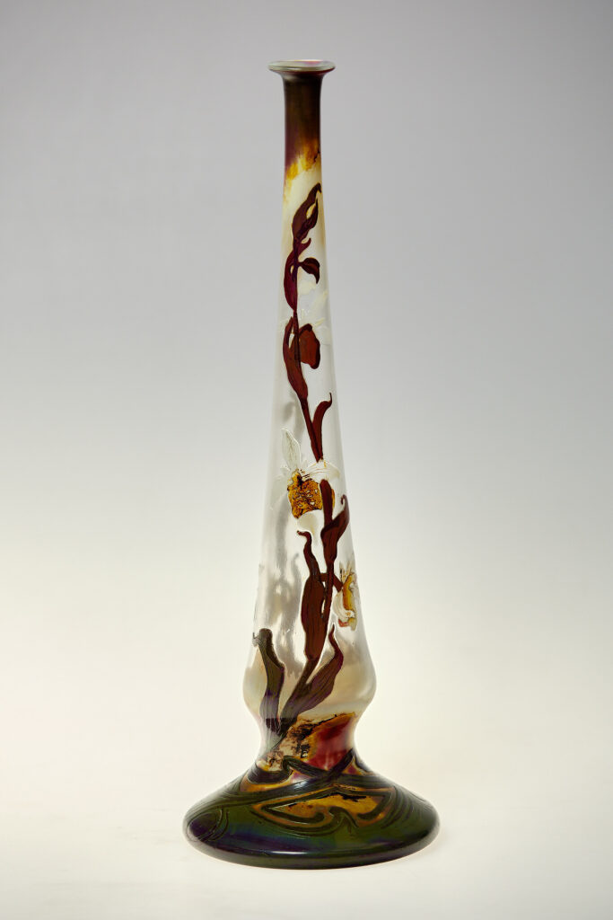 Vase mit Orchideen-Dekor