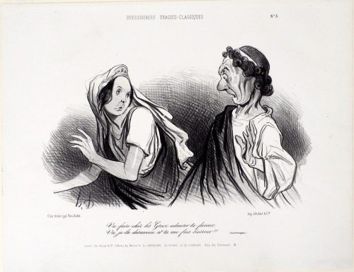 Honoré Daumier (Künstler*in), Va faire chez les Grecs admirer ta fureur;
Va, je la désavoue et tu me fais horreur!!
(Andromaque), ca. 1841