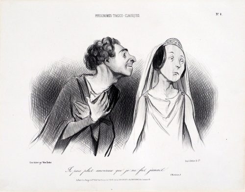 Honoré Daumier (Künstler*in), Je pars plus amoureux que je ne fus jamais.
(Bérénice.), ca. 1841