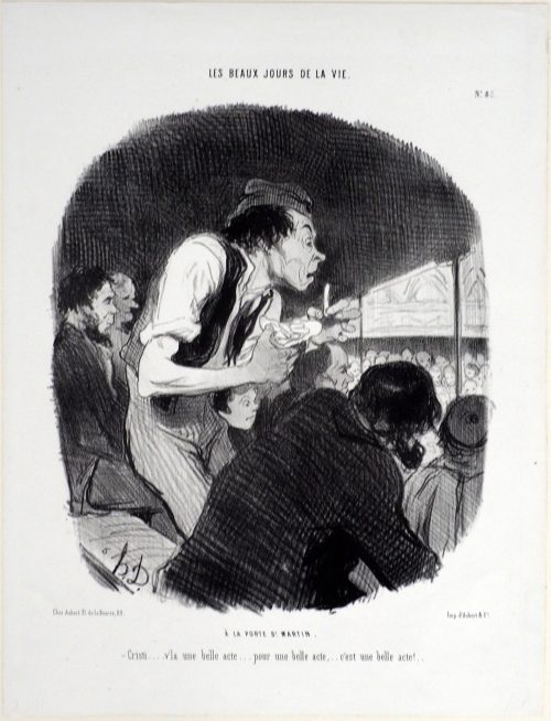 Honoré Daumier (Künstler*in), À la porte St. Martin.
- Cristi.... v'là une belle acte... pour une belle acte,... c'est une belle acte!.., ca. 1846