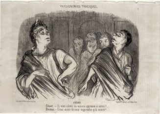 César.
César. - Si vous n'avez su vaincre apprenez à servir!...
Brutus. - César, aucun de nous n'apprendra qu'à mourir!...