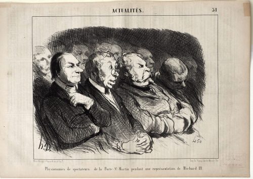 Honoré Daumier (Künstler*in), Physionomies de spectateurs de la Porte St.-Martin pendant une représentation de Richard III., 13.11.1852