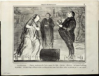 Le régisseur. - Voyons, mademoiselle, faites sonner les RRR.... vibrrrez,... vibrrrez,.... les bonnes traditions se perdent.... de mon temps, au Conservatoire, on était parvenu à nous faire vibrer, même en prononçant le mot navet!...