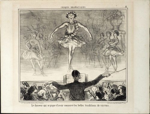 Honoré Daumier (Künstler*in), Le danseur que se pique d'avoir conservé les belles traditions de Vestris., ca. 1857