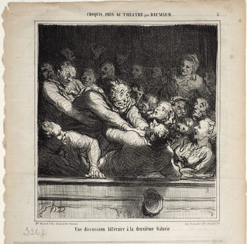 Honoré Daumier (Künstler*in), Une discussion littéraire à la deuxième Galerie., 27.02.1864	