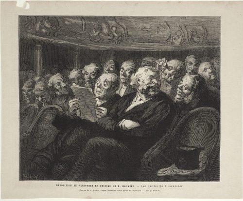 Honoré Daumier (Herausgeber*in), Exposition de peintures et dessins de H. Daumier.- Les fauteuils d'orchestre., 04.05.1878