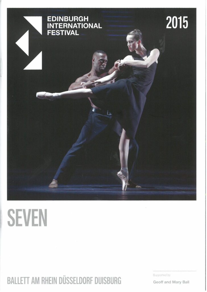 Programmheft zum Gastpiel "Seven"  in der Choreographie von Martin Schläpfer beim Edinburgh Int ...